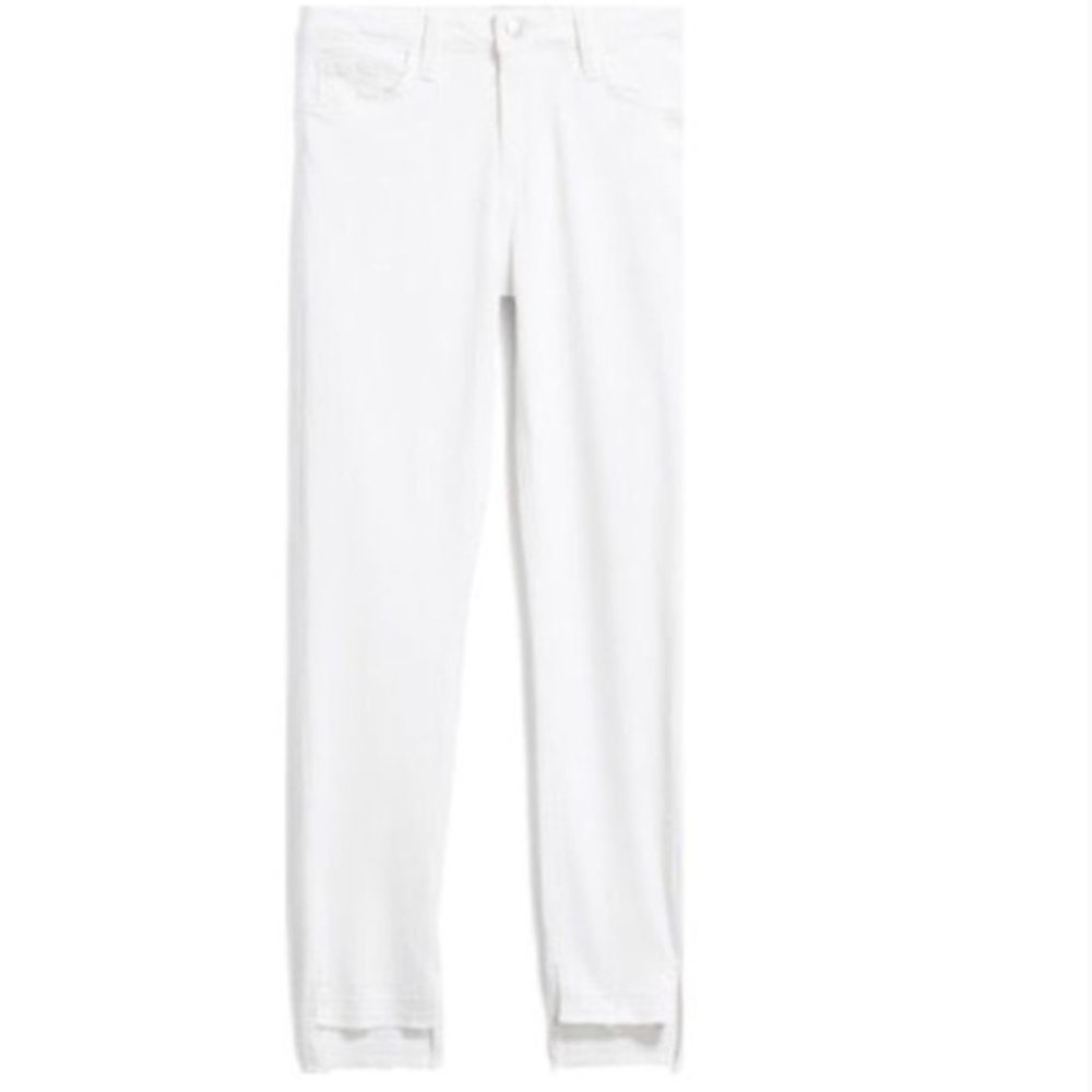 JUST BLACK Released Step Hem White Skinny Jeans - Picture 11 of 14